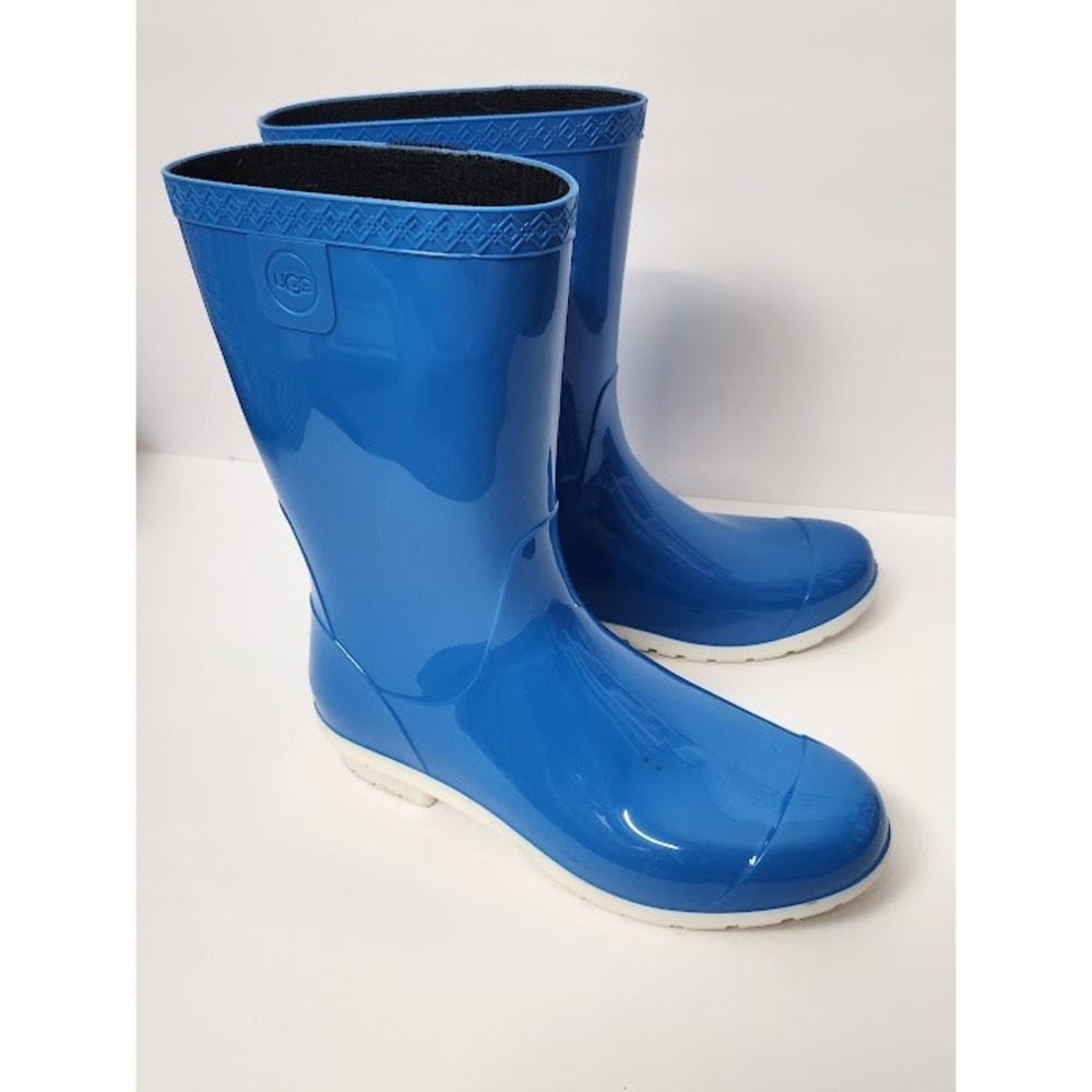 UGG Women's Blue Rain Boots Snow Waterproof Size 7 Footwear